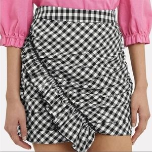 Derek Lam 10 Crosby Gingham Ruffled Checkered skirt